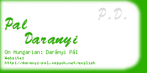 pal daranyi business card