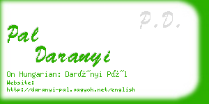 pal daranyi business card